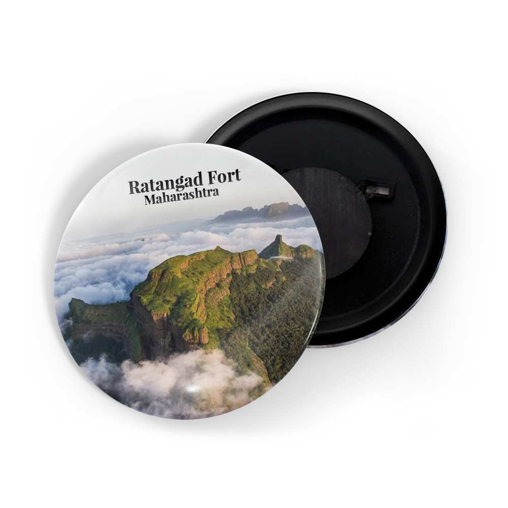 dhcrafts Fridge Magnet Multicolor Maharastra Ratangad Fort Glossy Finish Design Pack of 1